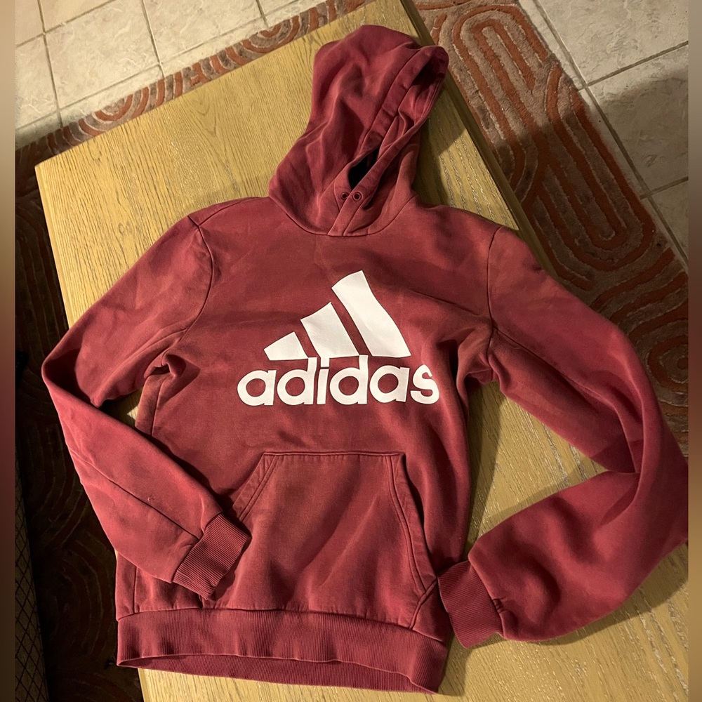 Gently Used Authentic Adidas Mens Mulberry Pullover Hoodie Small